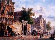 European city landscape, street landsacpe, construction, frontstore, building and architecture.262 unknow artist